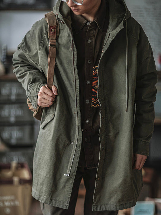 Ragnar - Chaqueta Con Capucha De Estilo Militar Vintage