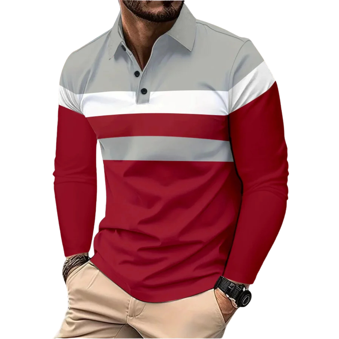 Egu | Polo De Rayas Tricolor Para Hombre