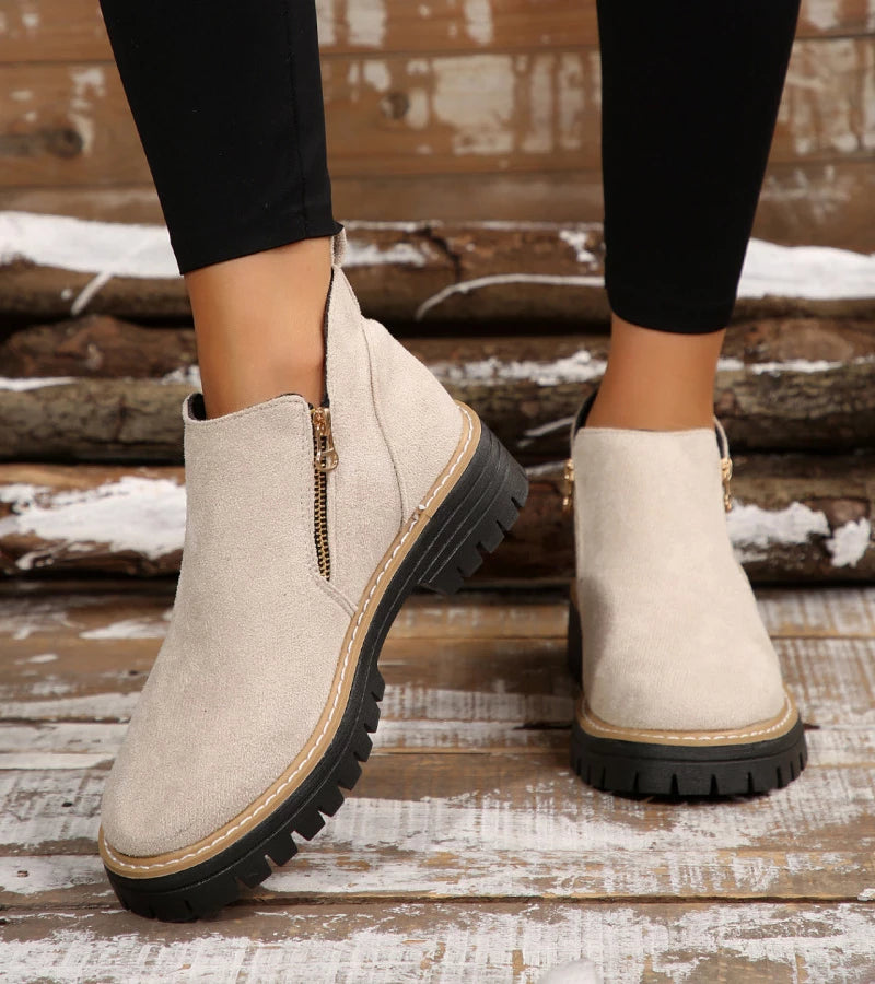 Miladie - Bota Ortopédica Con Cremallera Lateral