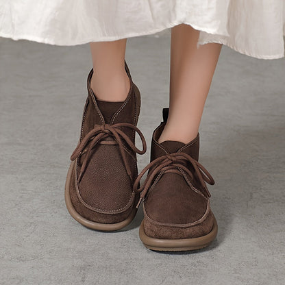 Lirinda - Botas Tobillo De Cuero Con Cordones