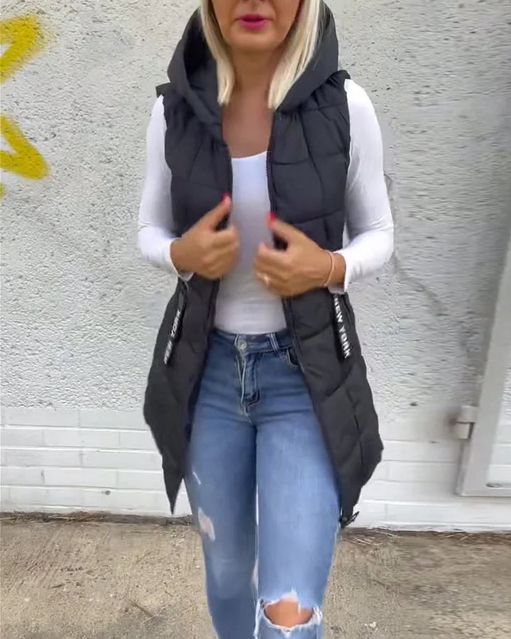 Laruna - Abrigo Acolchado Sin Mangas Con Cremallera